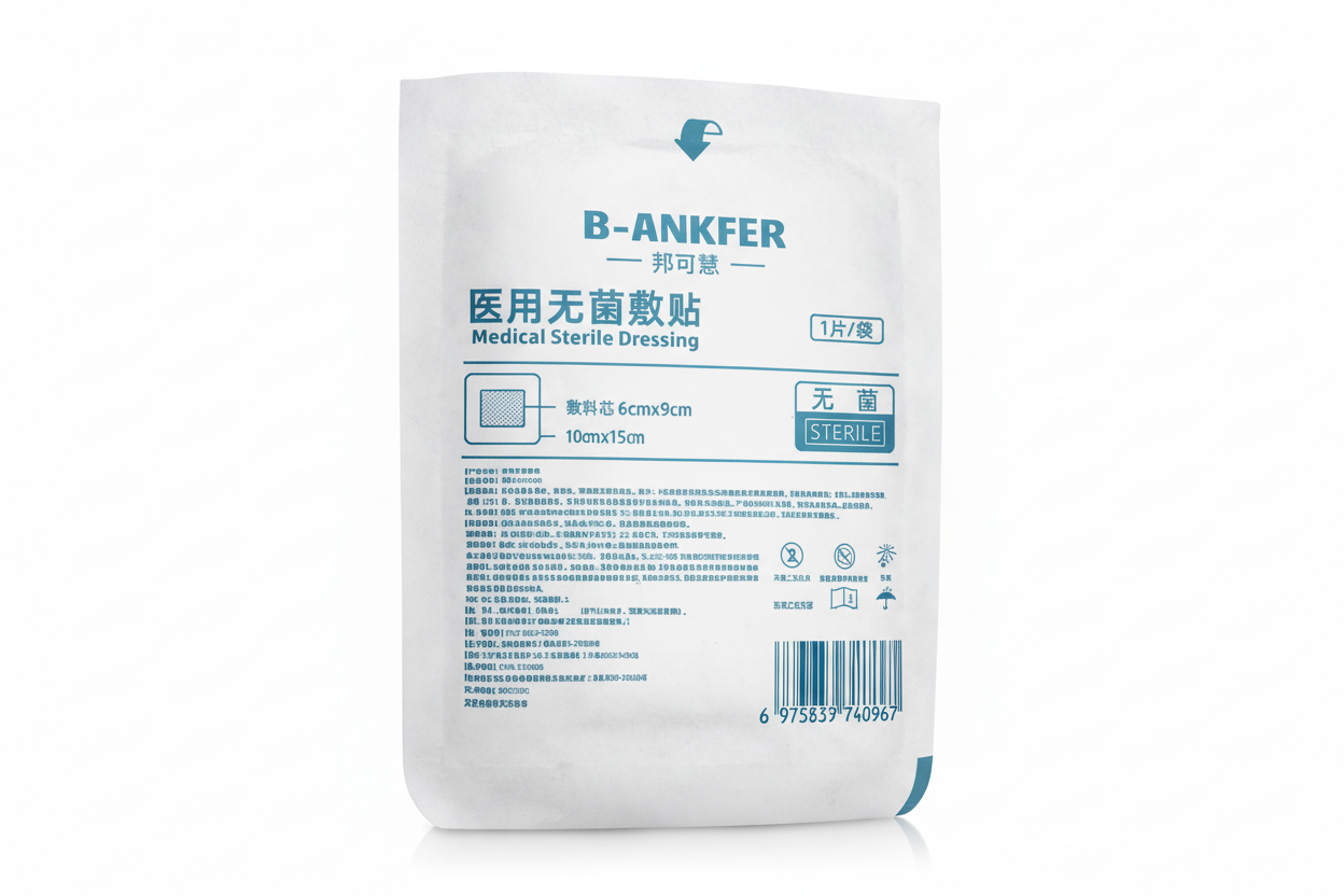 B-Anker medical sterile dressing packaging on a white background
