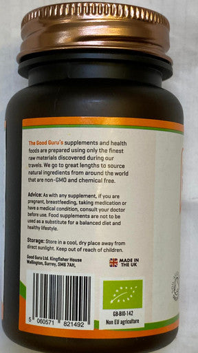 Organic Turmeric +Organic Ginger & Black Pepper Helps cope Stress 30 capsules