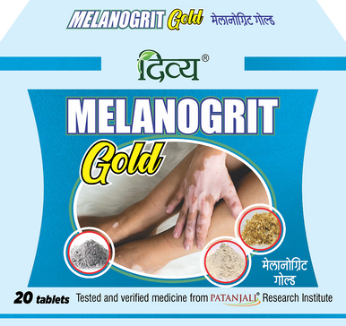 Melanogrit Gold 20 Tablets, blood purifier for skin conditions & leukoderma
