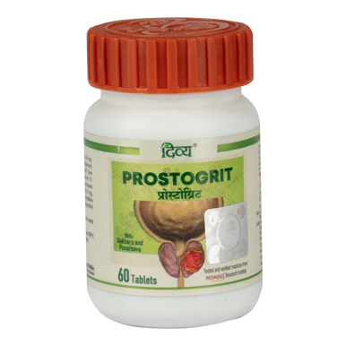 PROSTOGRIT TABLET 60 tablets ( Chandraprabha vati, Gokhru, Tamatar, Shudhha shilajit) useful for Paurush granthi vridhi prostatic hyperplasic and difficulty in urination