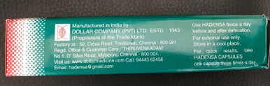 Hadensa ointment Chronic Constipation Bleeding Piles Haemorrhoids Fistula 20g