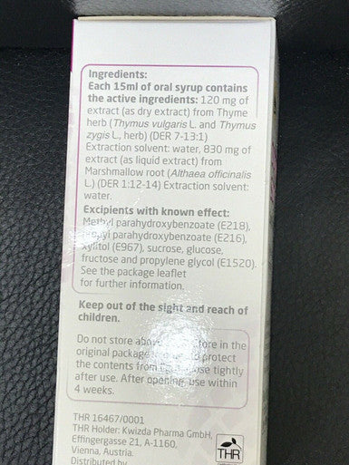 Broncho Cough Syrup Thyme Herbal Extract 120ml