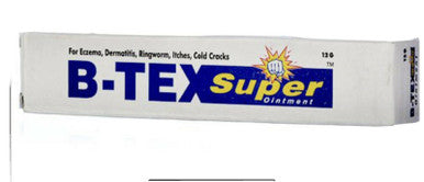 B Tex super White Ointment Itches Pimples Crack Skin 12g