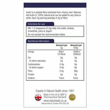 Pure Inulin. Natural Inulin From Chicory. 250g Vegan