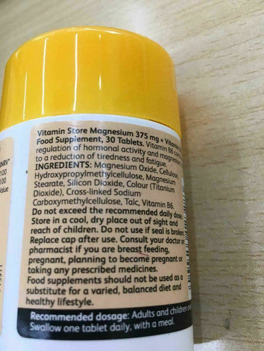 Magnesium and Vitamin B6 30 muscle health and helps manage sleep