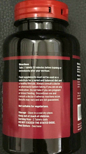 branch chain amino acid 1000mg food suppliment 120 tablets