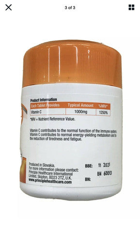 Chewable Vitamin C 1000mg For immunity Orange Flavour Vegan Friendly