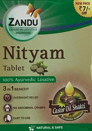 Nityam tablets castor  oil bowel-care-overnight-relief-no-abdominal-cramps-30