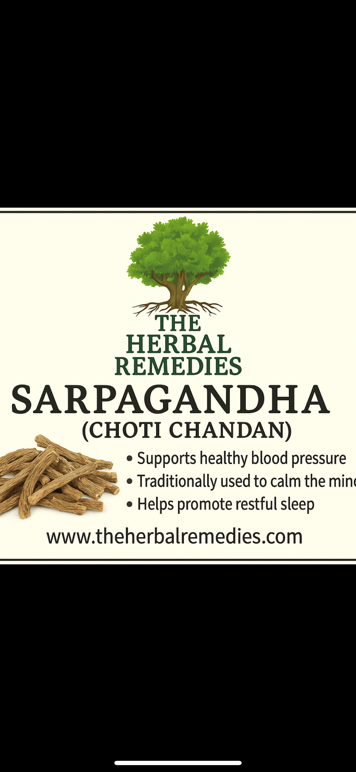 Choti Chandan Rauwolfia Serpentina Root Sarpagandha Snakeroot 50g