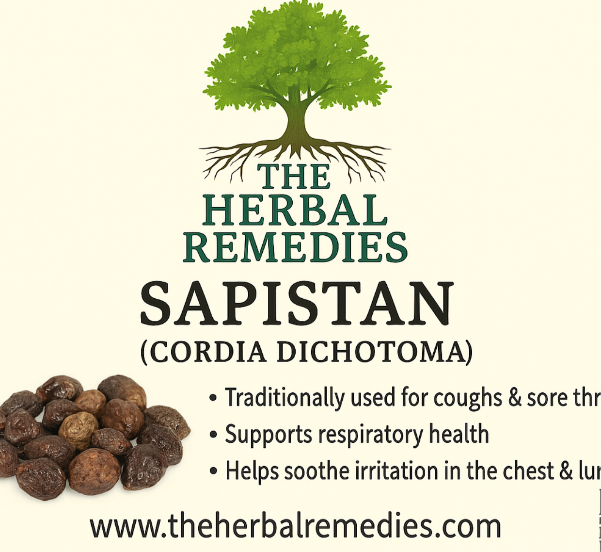 sapistan - Cordia dichotoma - 50g for Respiratory & Digestive Health