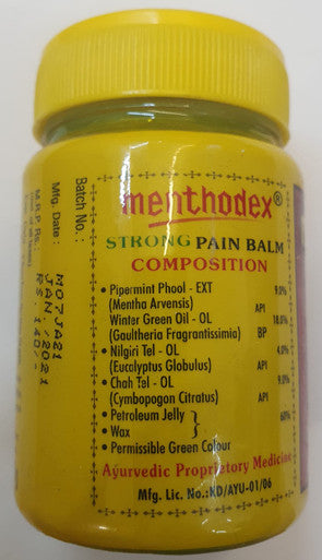 Menthodex strong pain balm 40g quick relief headaches, body aches, pain relief
