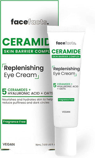 Ceramide Eye Cream, Replenishing Reduces Puffiness + Dark Circles - 15ml