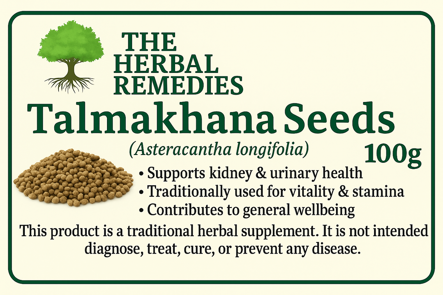 Talmakhana Seeds (Hygrophila auriculata) Mens Stamina, Vigour and Vitality - 100g