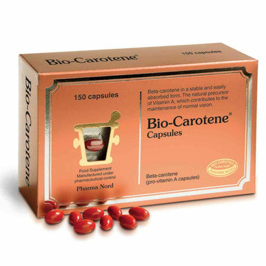 Bio-Carotene contains 9mg of Beta Carotene per capsule pharma nord 150