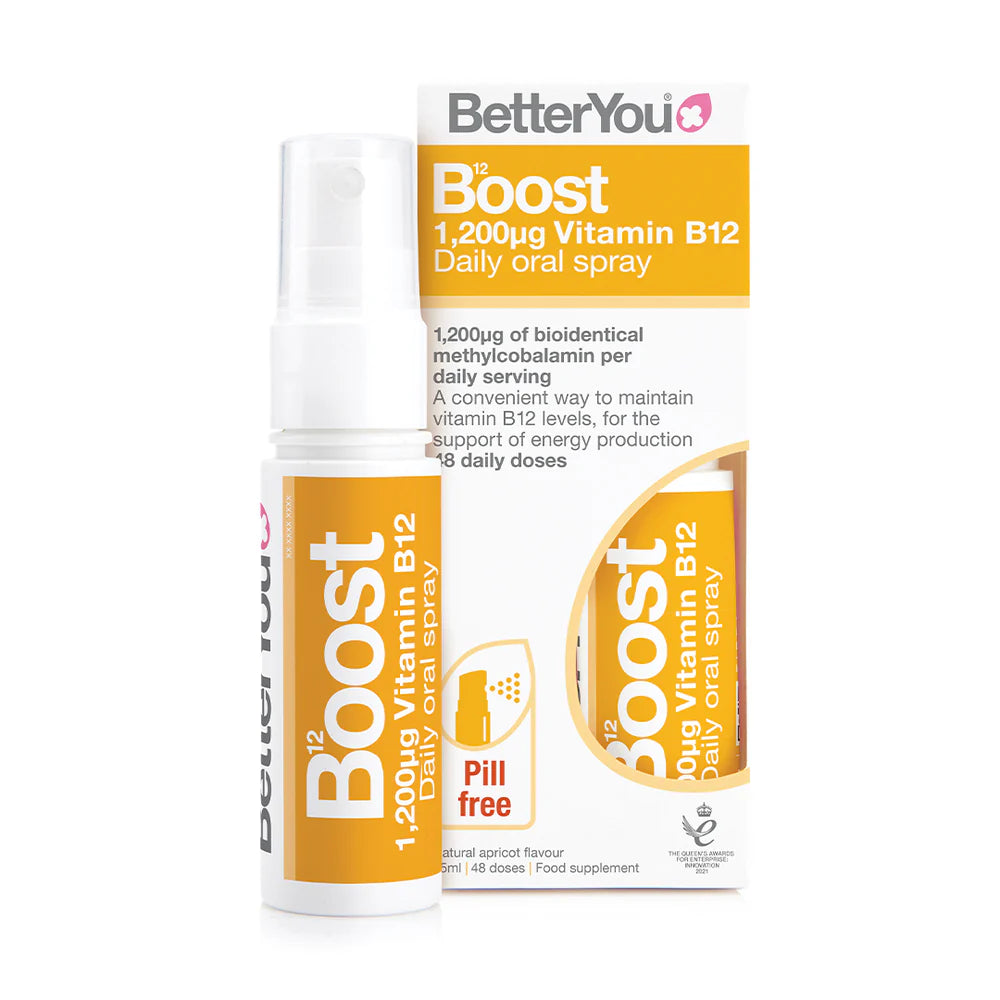 BetterYou Vitamin B12 Oral Spray Fast Absorption Energy Support – Daily Use