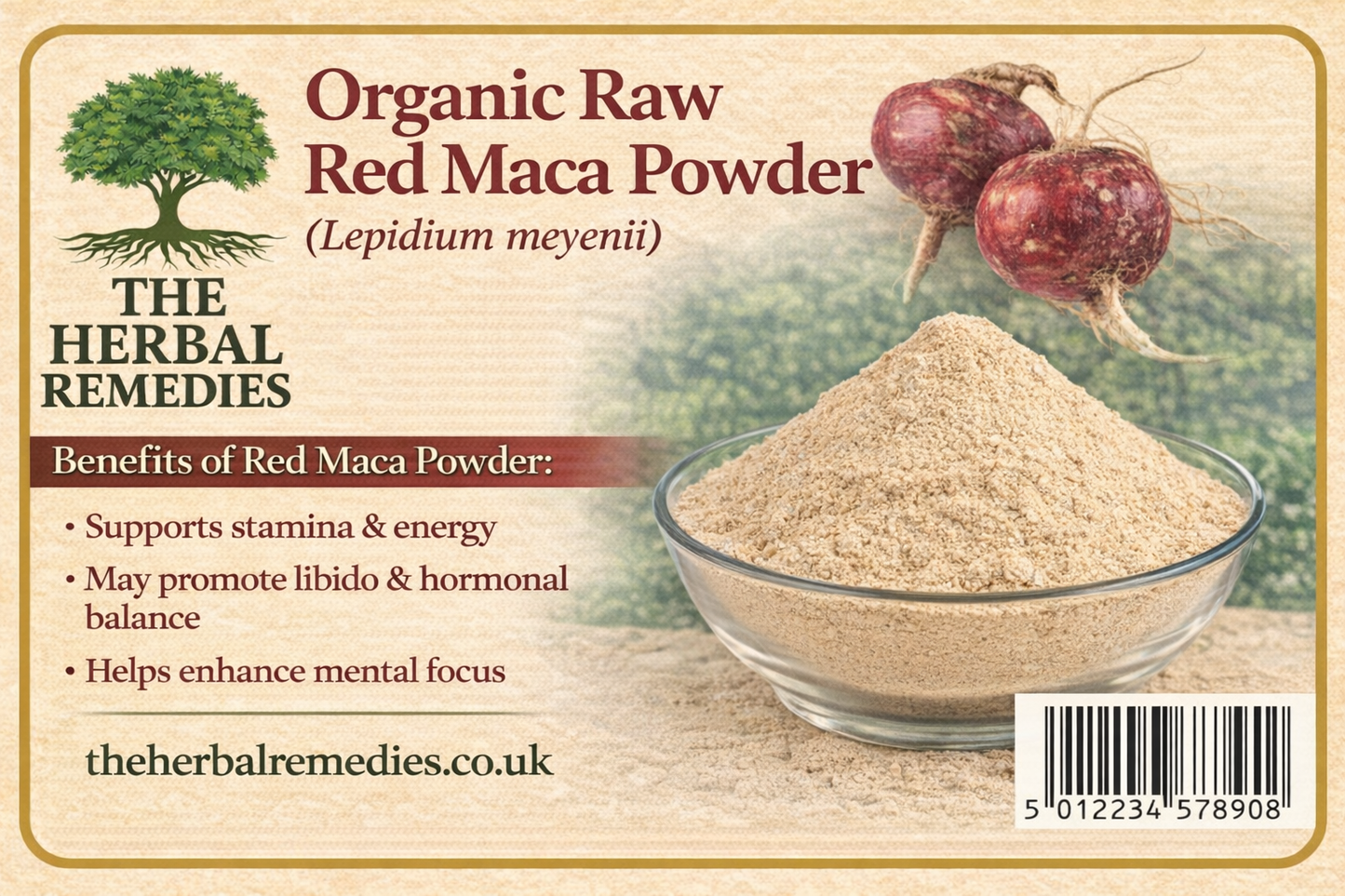 Organic Raw Red Maca Powder