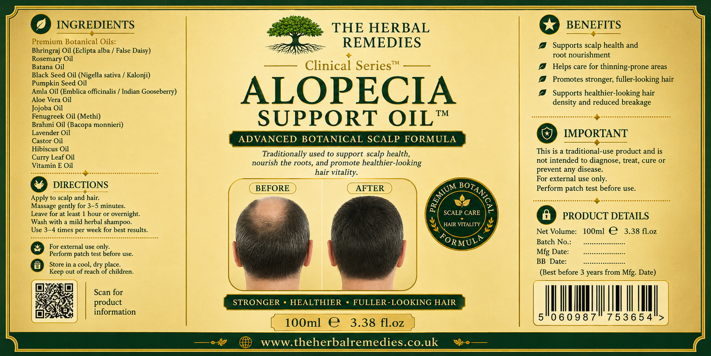 Alopecia Hair Oil — Clinical Regrowth & Anti-Hair Fall Formula