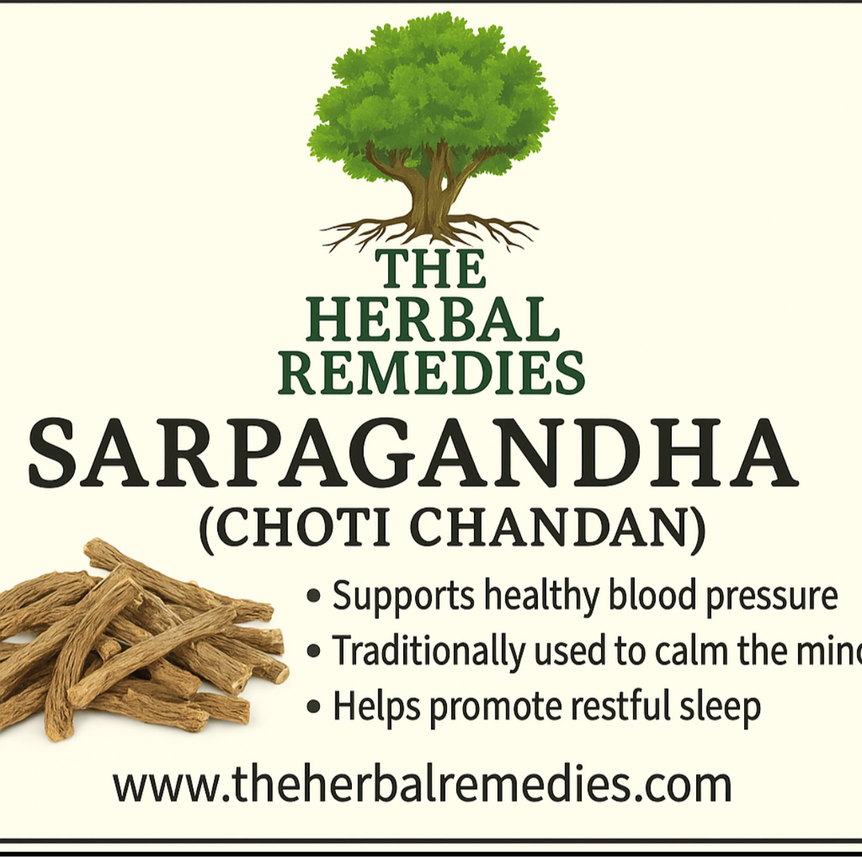 Rauwolfia Serpentina Root Sarpagandha Snakeroot 100g root