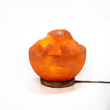 Bowl shaped Himalayan salt lamp (pink)