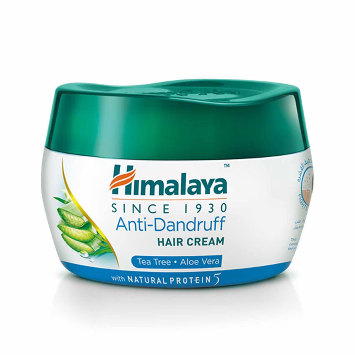 Himalaya Anti-Dandruff Hair Cream jar with green lid on a white background