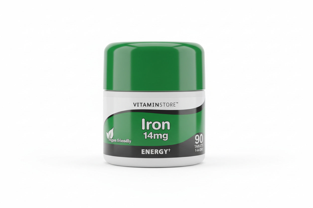 Iron 14mg Tablets – Energy & Red Blood Cell Support (90 Tablets)