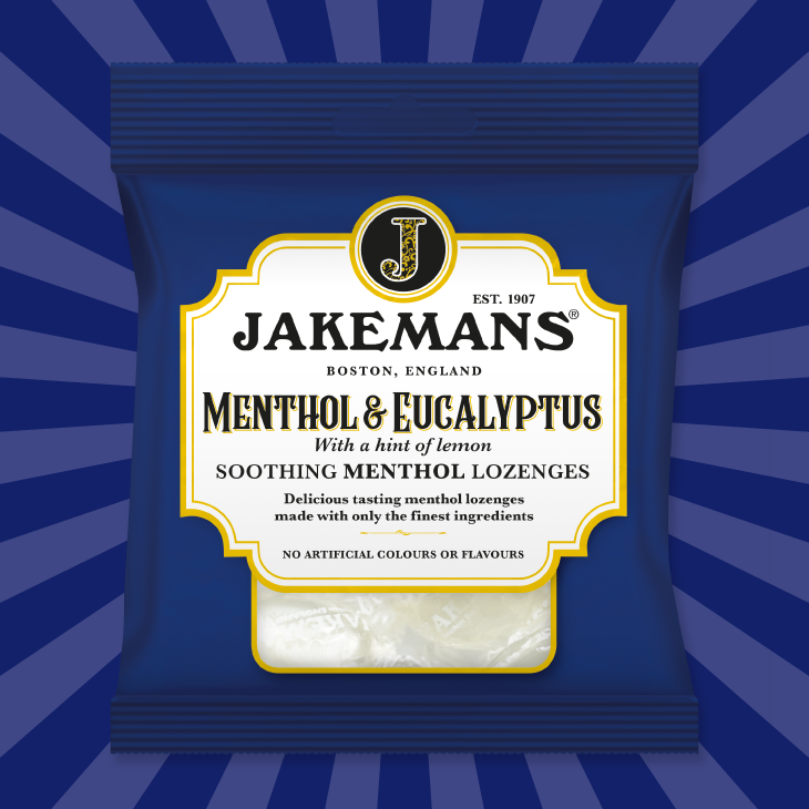 Jakemans Menthol & Eucalyptus with a hint of lemon soothing menthol lozenges 73g