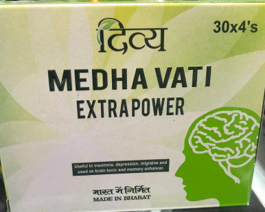 Medha Vati Extra Power for anxiety depression fatigue  120 Tablets