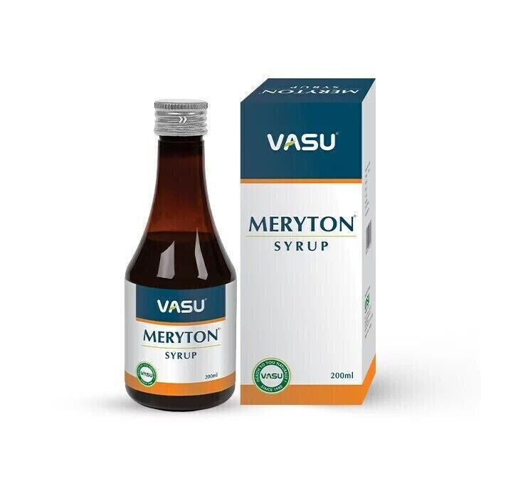 Meryton Syrup 300ml Regulates Menstrual Cycle& Helps restore regular menstrual flow in case of irregular, delayed, or scanty periods.
