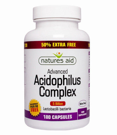 Natures Aid 50mg Acidophilus Complex - Pack of 180 Capsules