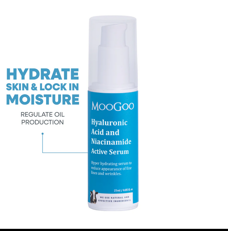 Hyaluronic Acid & Niacinamide Active Serum 25ml – Hydrating & Blemish Control