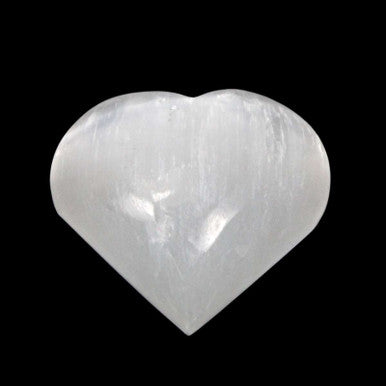 Selenite Heart shape used to strengthen the memory