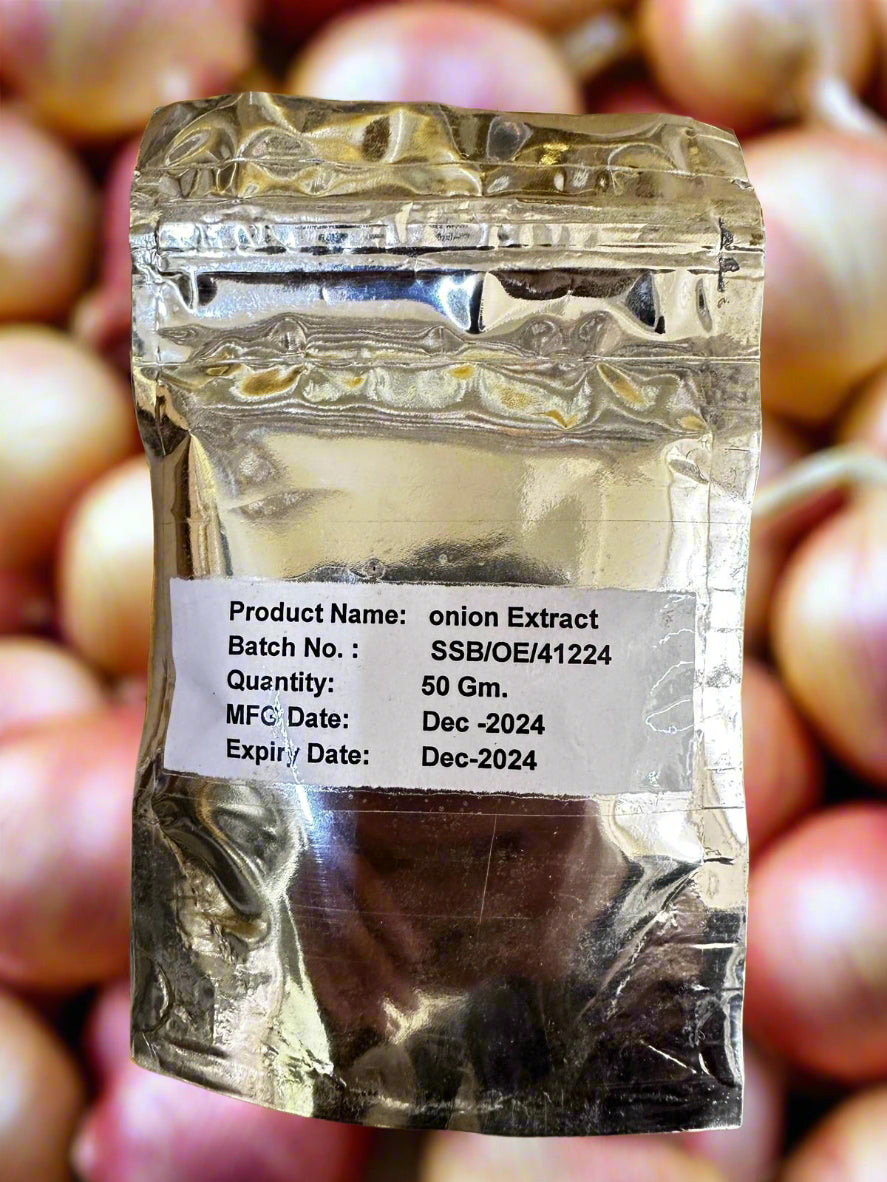 Onion extract is a natural powerhouse:
Helps improve scar appearance when used topically.
Offers hair growth and scalp benefits, backed by small studies and anecdotal evidence.
Provides mild skin health support through anti-inflammatory and antioxidant effects.
Safe in typical doses, though patch-testing is wise.