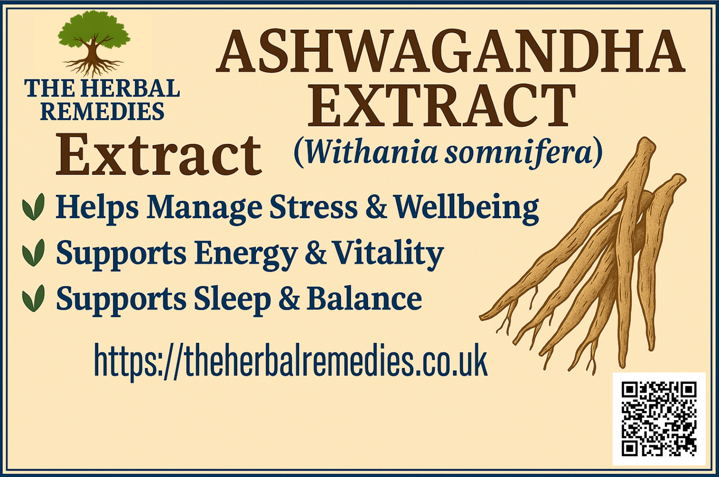 Ashwagandha –support energy, focus, balance. Adaptogenic herb for calm vitality.