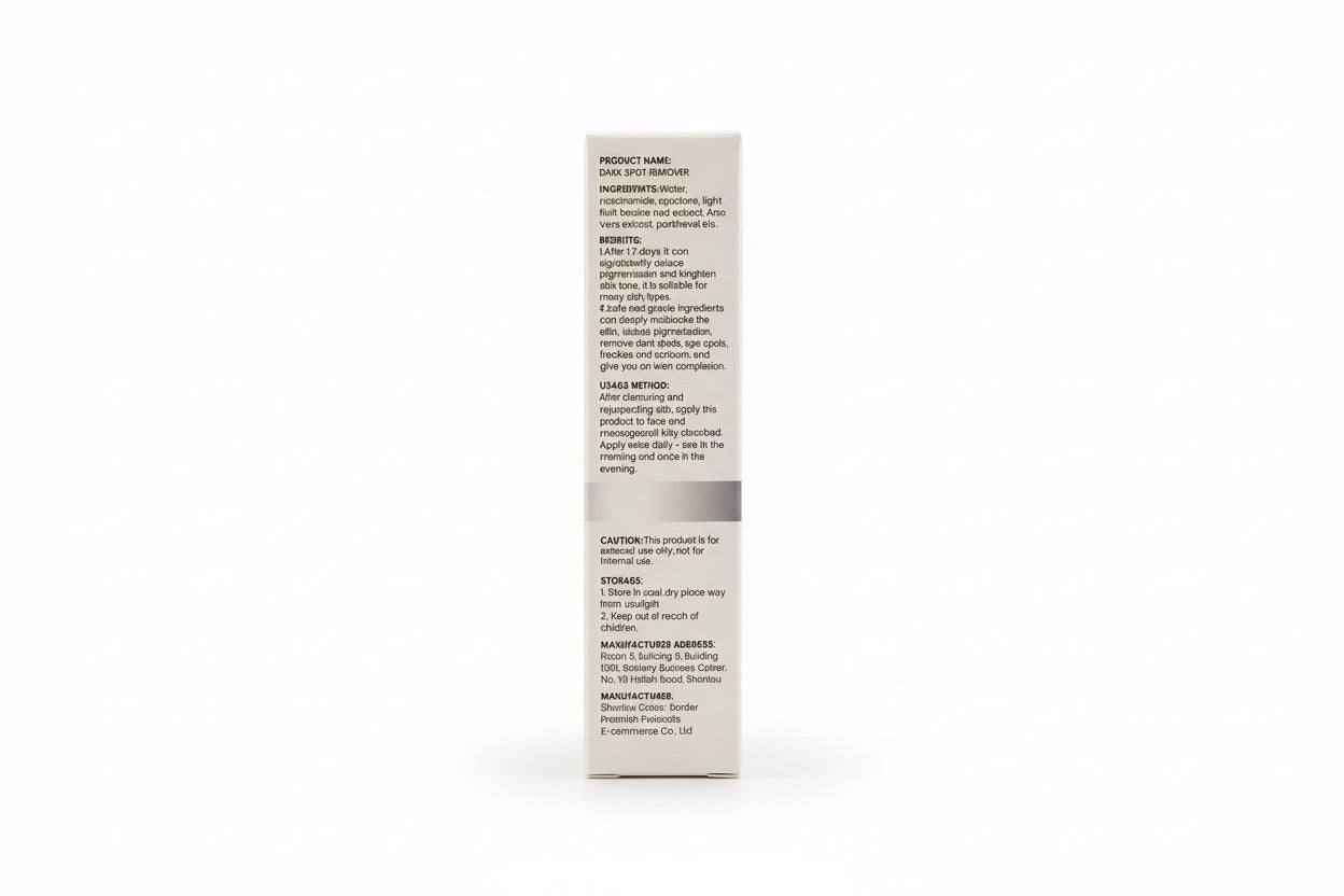 Product label with text on a scenic background