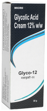 Glyco-12 Glycolic Acid Cream, For Dry Skin, Acne & Hyperpigmentation