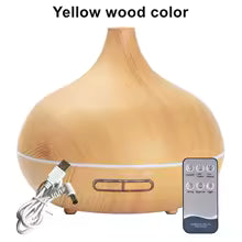 Wooden diffuser with remote control on a white background