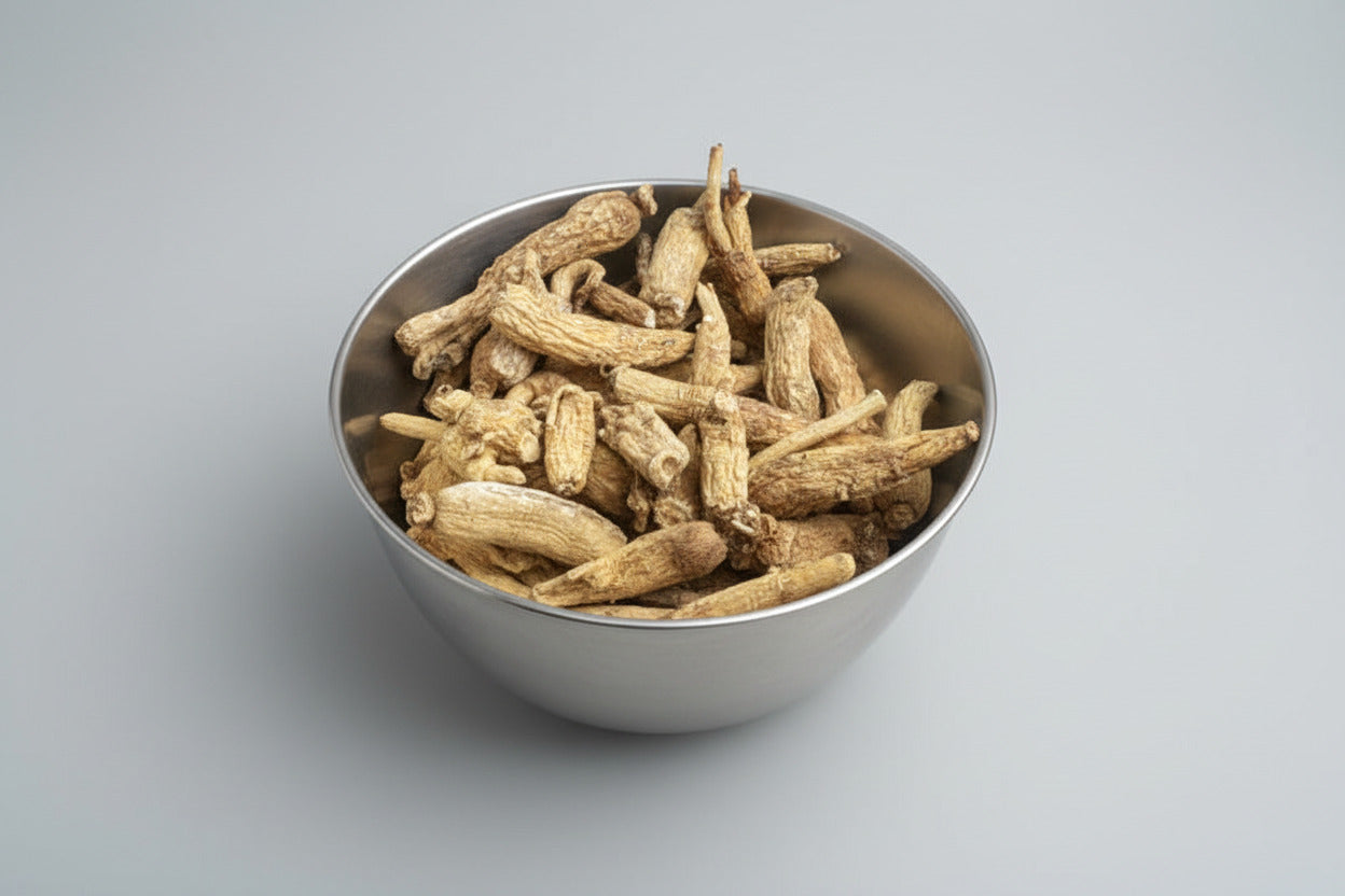 Organic Ginseng Root 100g Increase in testosterone levels Increase in libido Increase in sperm count and quality More powerful ejaculations