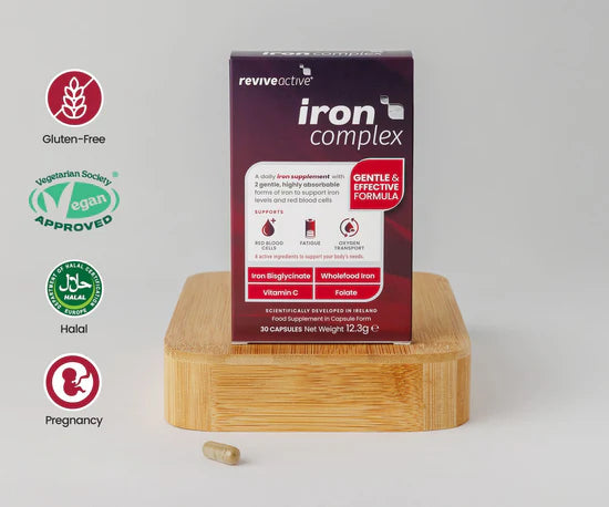 Iron Complex Capsules – Gentle Iron, Vitamin C & Folate Support (30 Capsules)