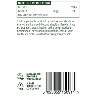 Folic Acid 90 Tablets Natures Aid
