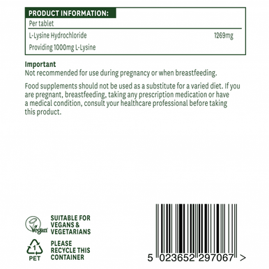 L-Lysine - 60 Tablets