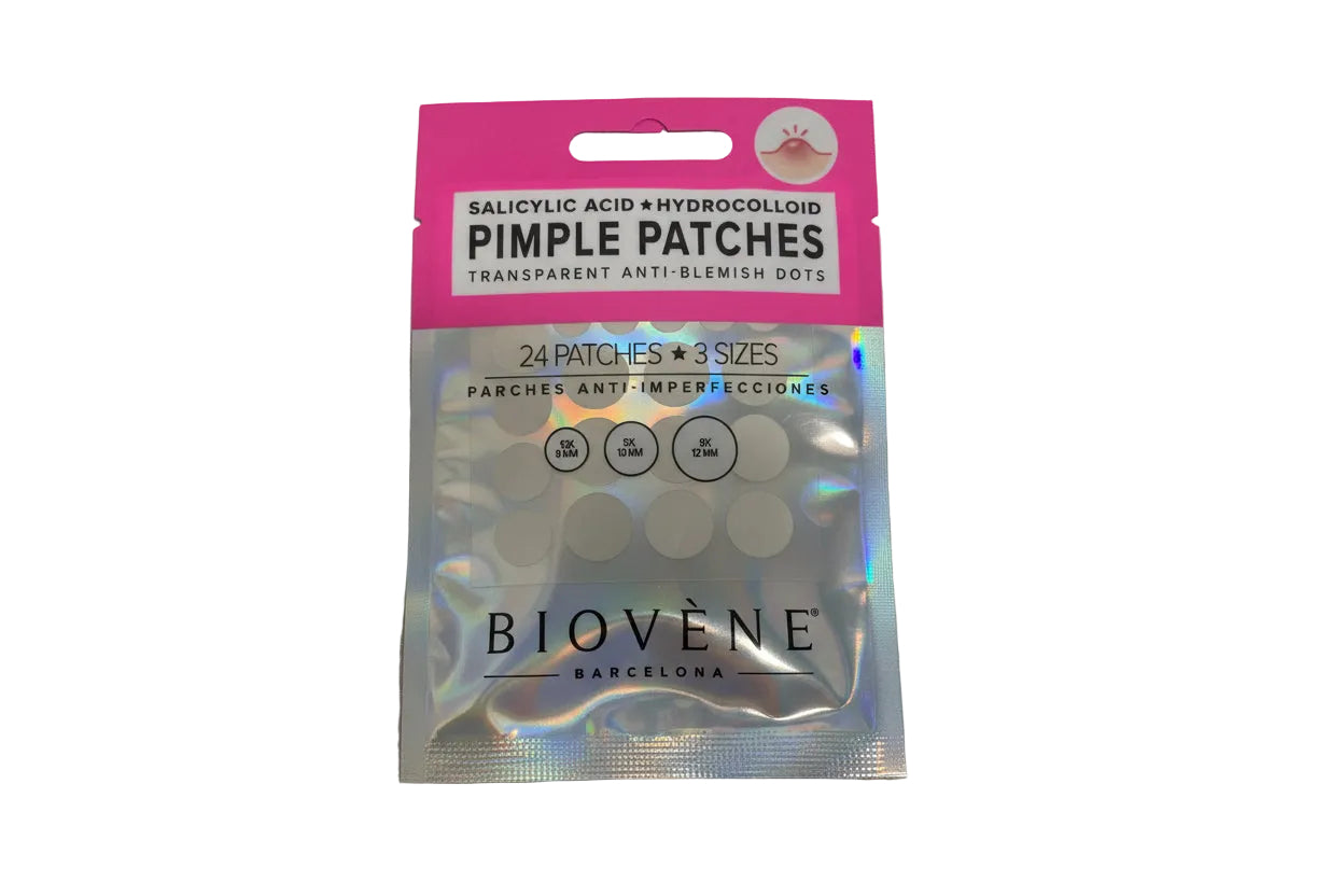 Pack of Biovene pimple patches on a white background