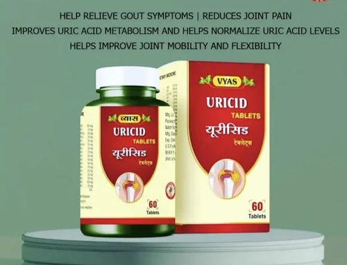 uricid Ayurvedic medicine to support healthy uric acid levels and manage gout & arthritis 60 tablets