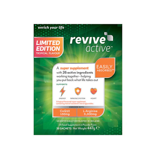 Revive Active Sachets – Energy, Heart & Immune Support | CoQ10 & L-Arginine (30 Sachets)