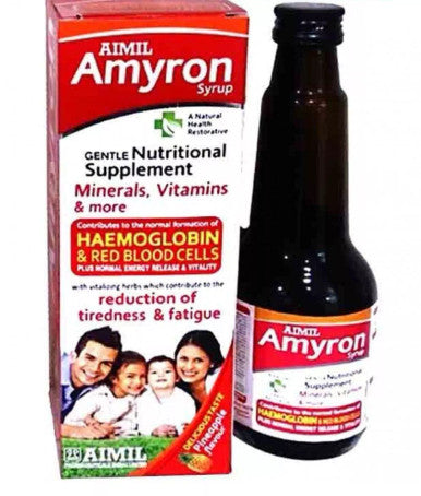 Amyron Syrup 200ml increase haemoglobin and red blood cells, reduction of tiredness and fatigue