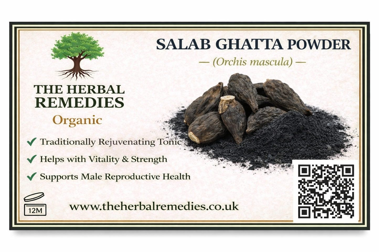 Salab Gatta Powder- Salam Gatta - Saalam Gutta - Saalab Gatta - Salep Orchid Root - Orchis Laxiflor
