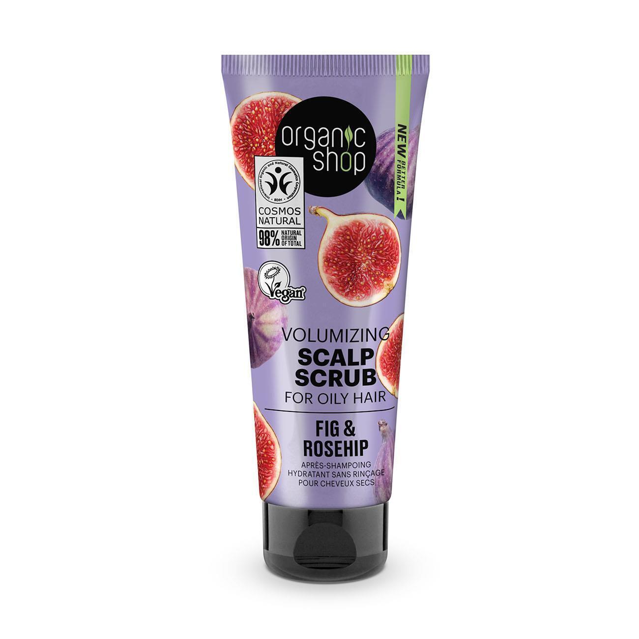 Scalp Scrub, Fig and Rosehip Volumizing for Oily Hair 75 ml organic shop