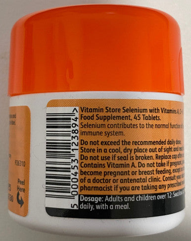 selenium with vitamin C, E , A immune system 45 tablets