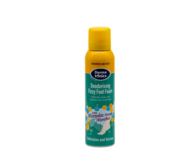 Deodorising Fizzy Foot Foam 150ml instantly cools, deodorises and refreshes hot, tired feet,