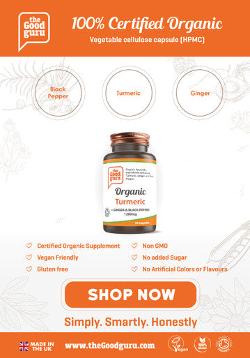 Organic Turmeric + Organic Ginger & Black Pepper 90 capsules vegan