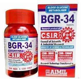 BGR-34  100 tablets MAINTAINS EFFECTIVE CARBOHYDRATE METABOLISM & RESTORES QUALITY OF LIFE